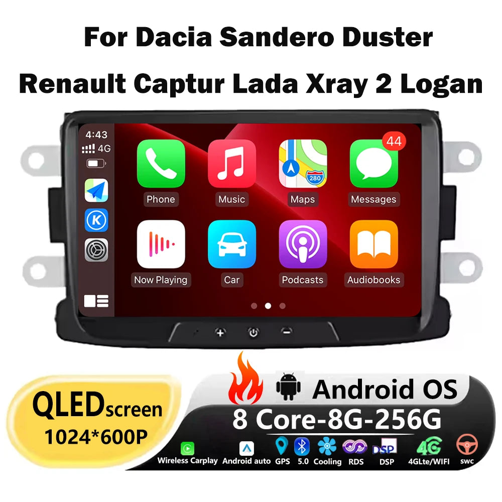 7'' For Dacia Sandero Duster Renault Captur Lada Xray 2 Logan Android 16 Auto Car Radio Mu