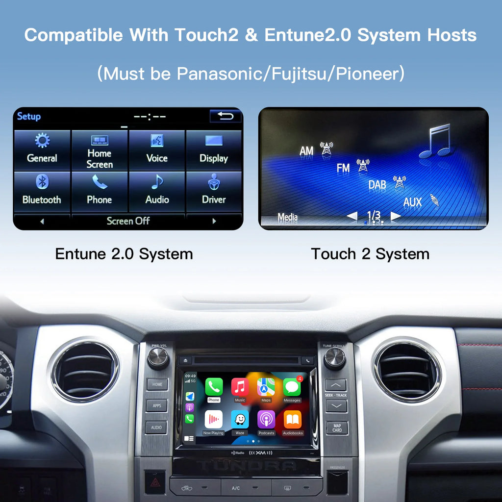 AUTOABC Wireless Carplay Android Auto For Toyota Yaris With Multimedia Accessory Mirror Li