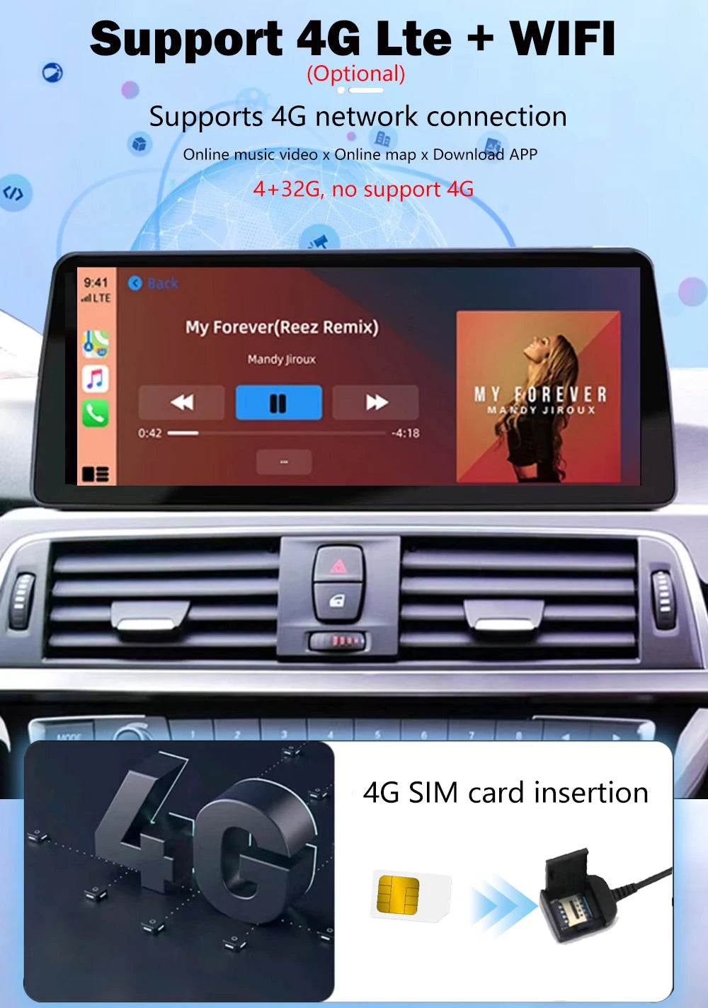 Android For BMW 7 Series F01 F02 2009-2015 12.3" Touch QLED Screen Car Radio Player Intell