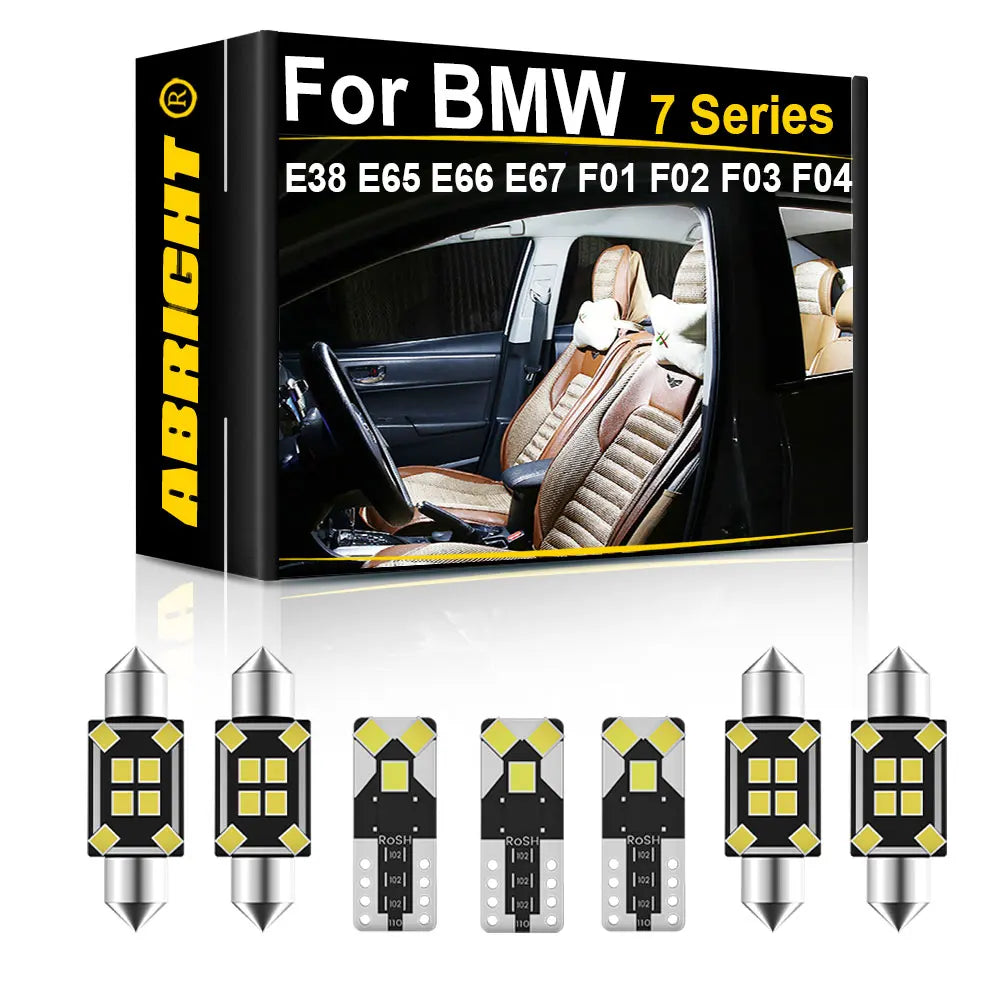 LED Interior Light Kit for BMW 7 Series E38 E65 E66 E67 F01 F02 F03 F04 Saloon - Canbus Error-Free Bulbs | AUTOKITSHOP