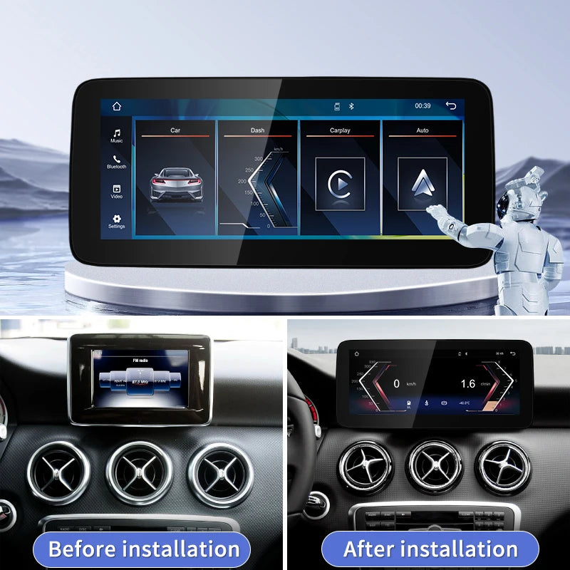 Wireless Carplay Android Auto Touch Screen Stereo 10.25'' For Mercedes Benz GLA X156 2013-