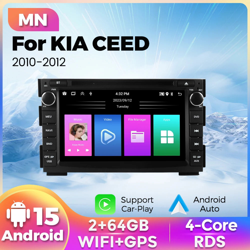 For KIA CEED 2010 2011 2012 Venga 10-16 Carplay WIFI Stereo 7" Car Radio Android All in On | AUTOKITSHOP