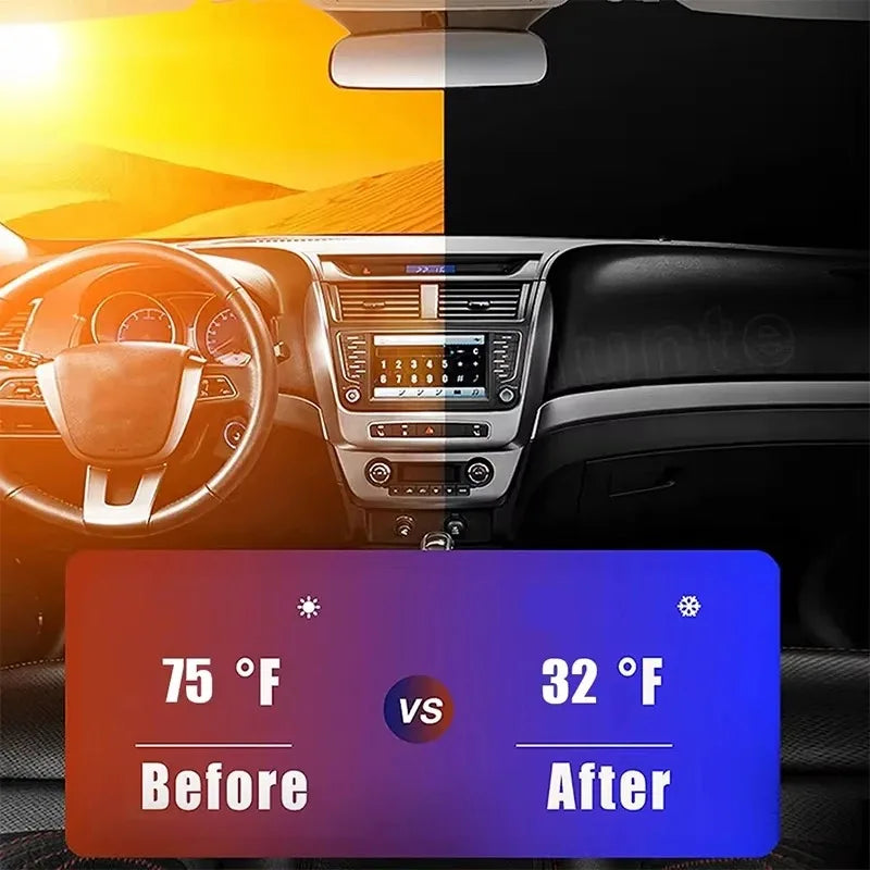 Folding Windscreen Visor Car Front Window Sunshade Cover Sun Shade Windshield New Summer Auto UV - Automotive LED Light