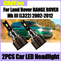 6500K White 20000LM LED Headlight 3570 CSP Chips 120W Car Turbo Light For Land Rover RANGE