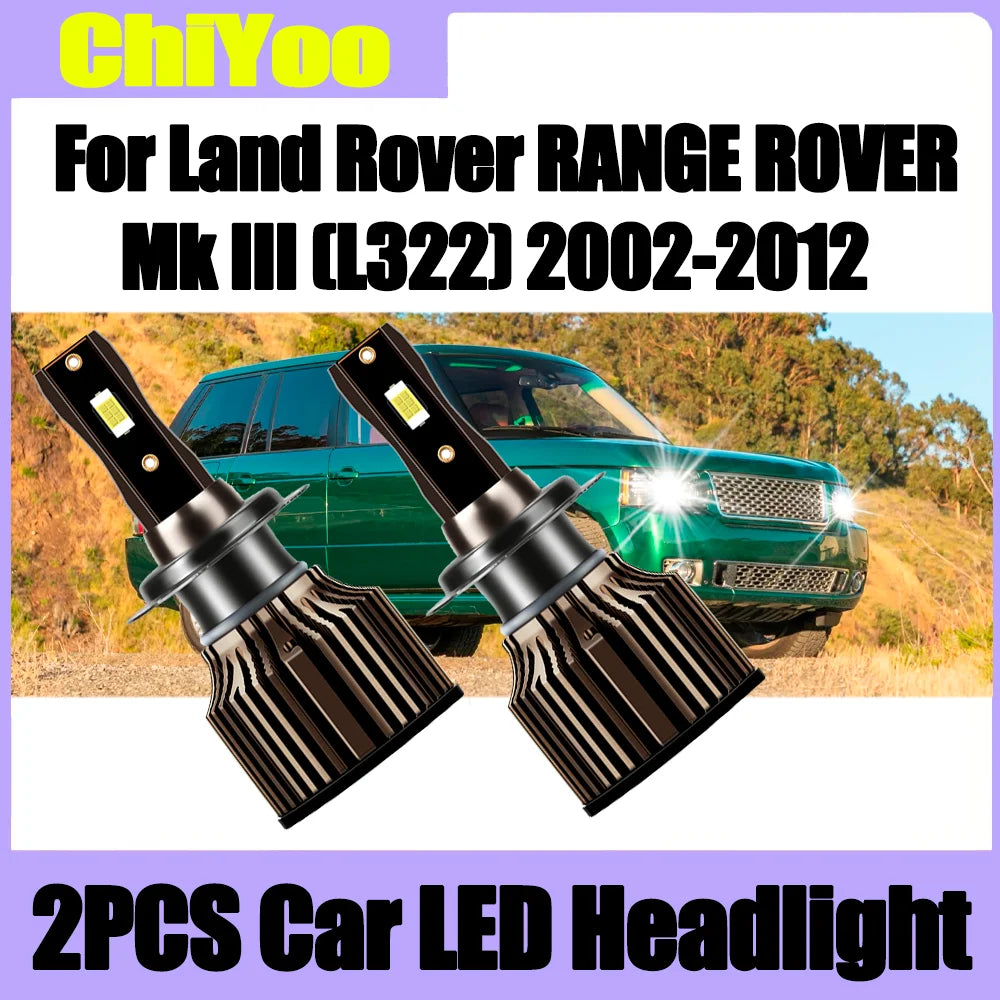 6500K White 20000LM LED Headlight 3570 CSP Chips 120W Car Turbo Light For Land Rover RANGE