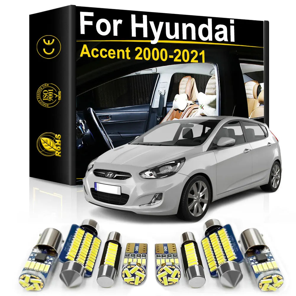LED Interior Light Kit for Hyundai Accent 2 3 4 5 LC MC RB HC - Canbus Error-Free Bulbs | AUTOKITSHOP