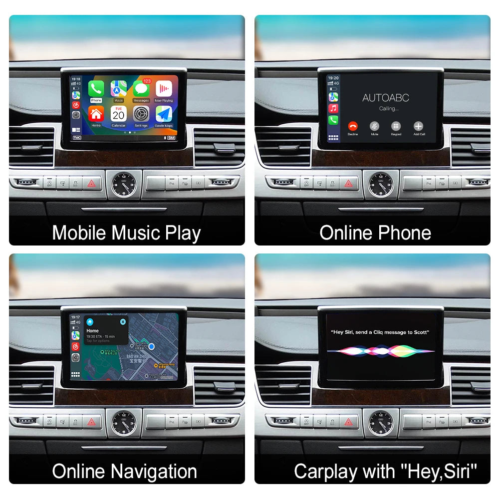 AUTOABC Wireless Carplay Android Auto For Audi Car A8 2011-2017 Interface Mirror Link Air  | AUTOKITSHOP