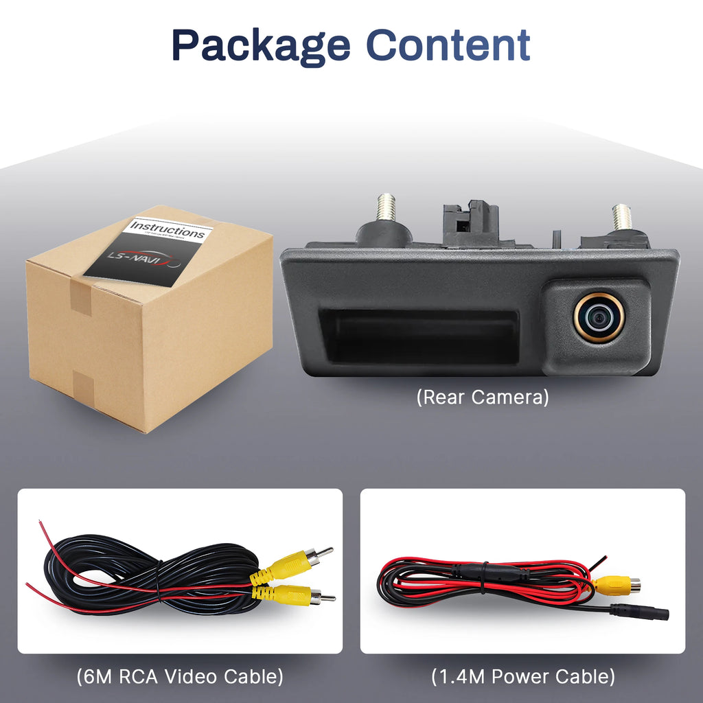 Trunk Handle Camera AHD 1080P 170°Car Rear View For Volkswagen VW Passat Golf Polo B6 B7 J