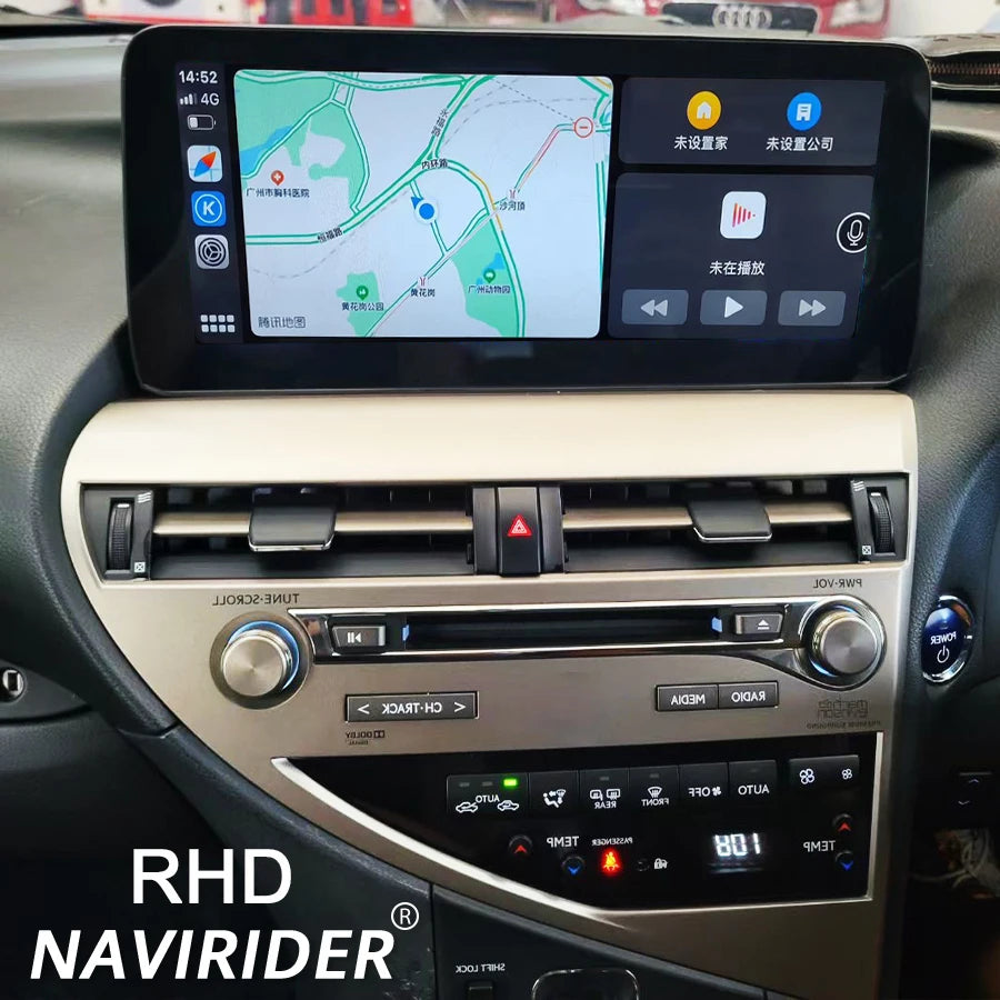 12.3inch Android 14 RHD DSP Car Radio GPS For LEXUS RX350 RX270 RX300 2009-2014 CarPlay Sc