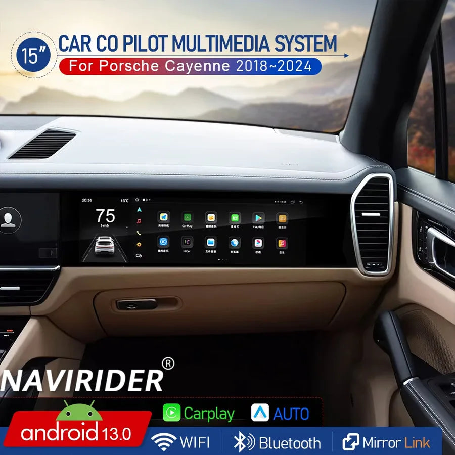 R Upgrade For Porsche Cayenne 2018~2024 Car Copilot Android Screen Auto Headunit Monitor C | AUTOKITSHOP