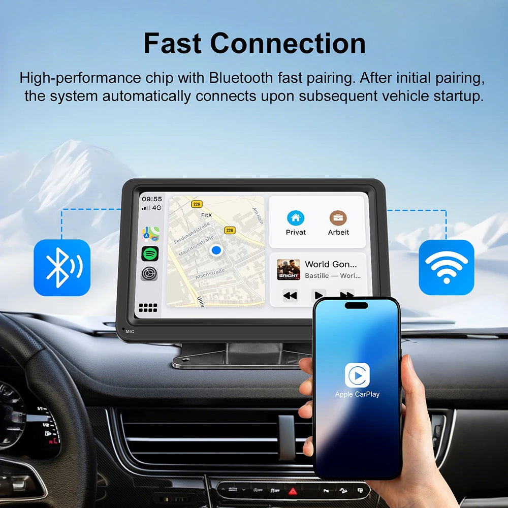 ANYFAR 7inch Car Radio Multimedia Video Player Wireless Carplay And Wireless Android Auto  | AUTOKITSHOP