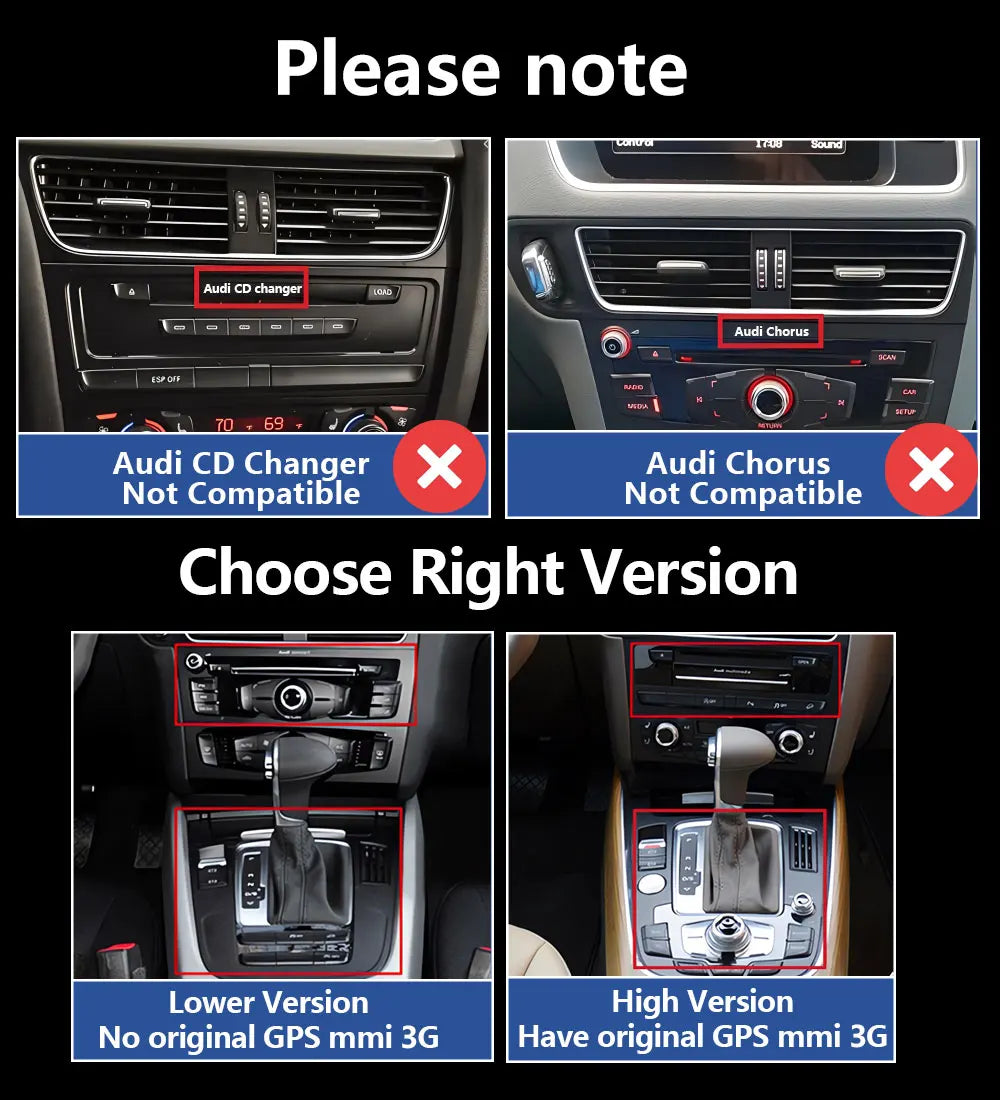 Car Multimedia Radio Android Auto For Audi A4 A5 2009 - 2016 Navigation Stereo Carplay Ult