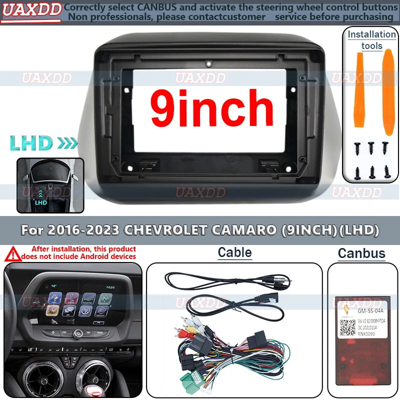 2 Din 9 Inch Car Radio Installation DVD GPS Mp5 ABS PC Plastic Fascia Plane Frame For Chev