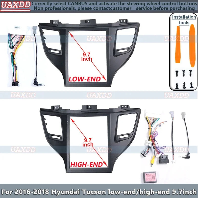 FOR Tesla 2016-2018 Hyundai Tucson 9.7INCH Vertical Screen 2 Din Car Stereo MP5 Cable Harn