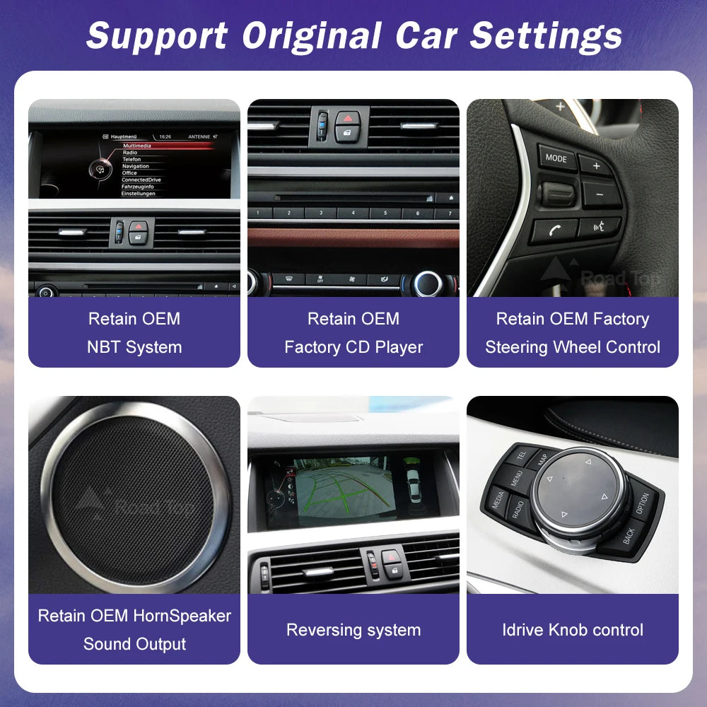1920*720 Multimedia Car Radio Screen For BMW 5 Series F10 F11 CIC NBT System 2011-2017 Wir | AUTOKITSHOP