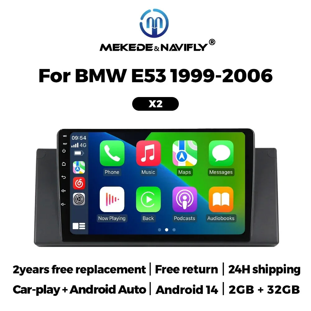 Android FM Autoradio for BMW 5 Series X5 Bmw E53 Bmw E39 M5 1998-2006 CarPlay Auto Car Rad | AUTOKITSHOP
