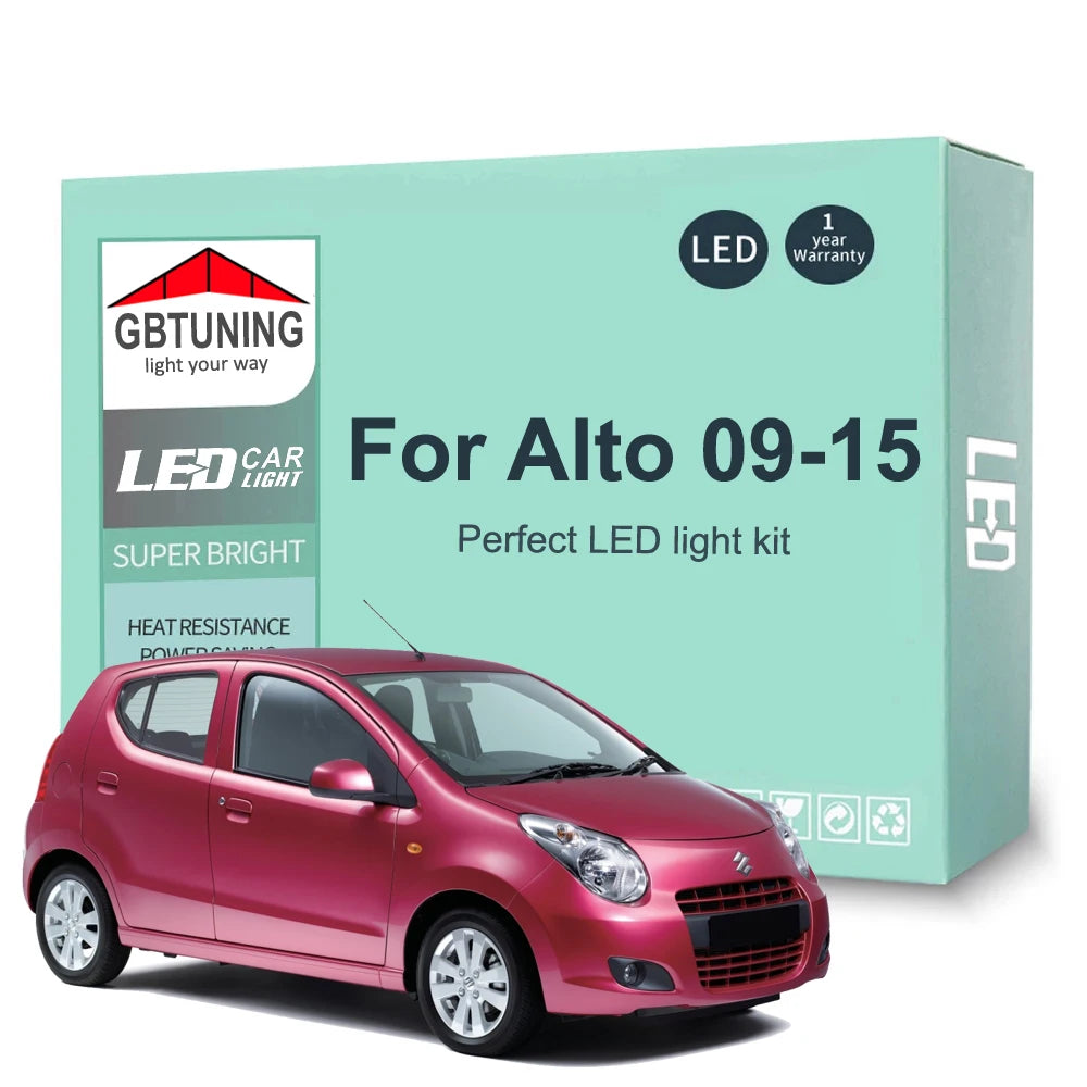 6-Piece LED Interior Light Kit for Suzuki Alto - Canbus Error-Free Bulbs | AUTOKITSHOP