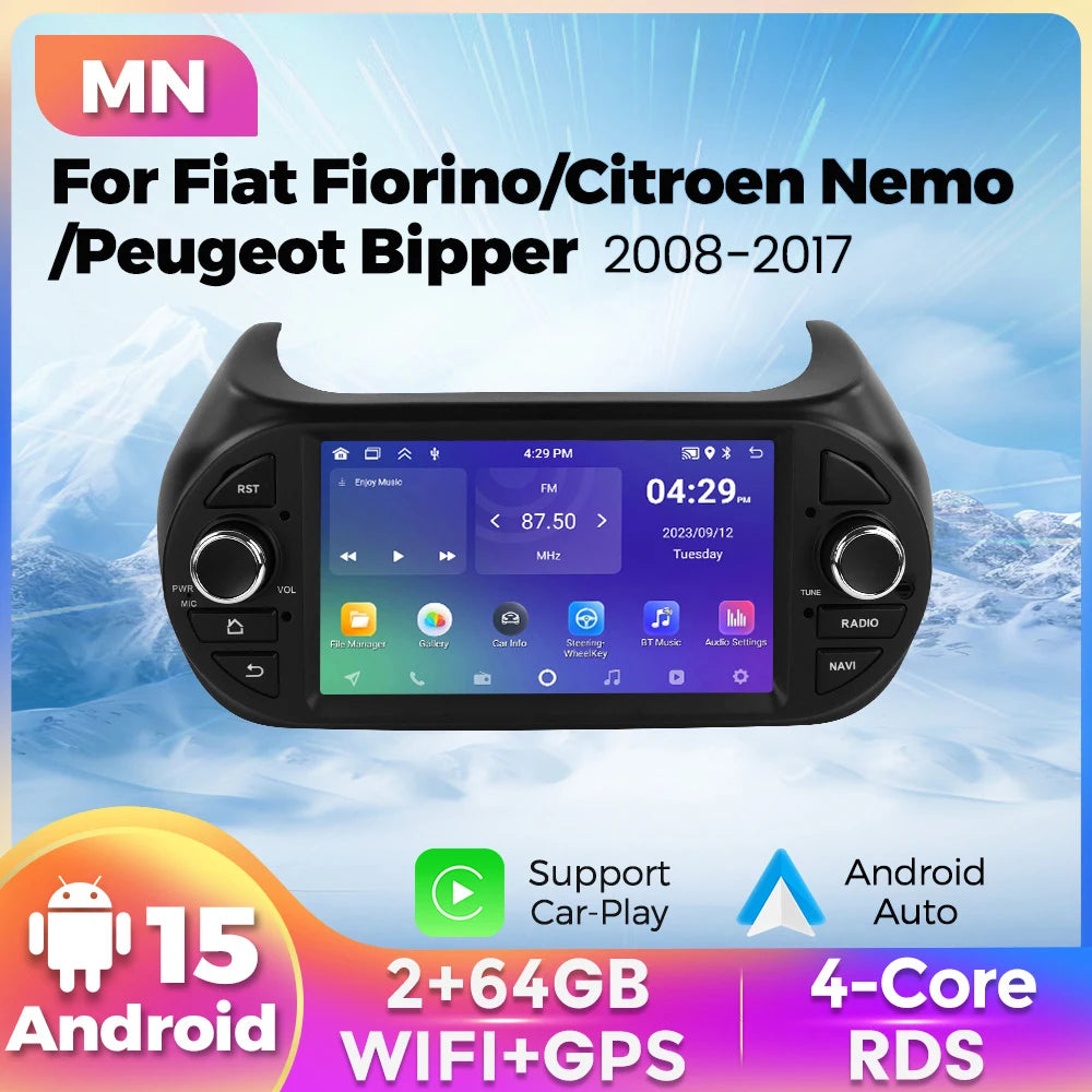 7inch IPS Carplay Car Radio for Fiat Fiorino 2008-2017 Android Auto GPS Multimedia Video P | AUTOKITSHOP