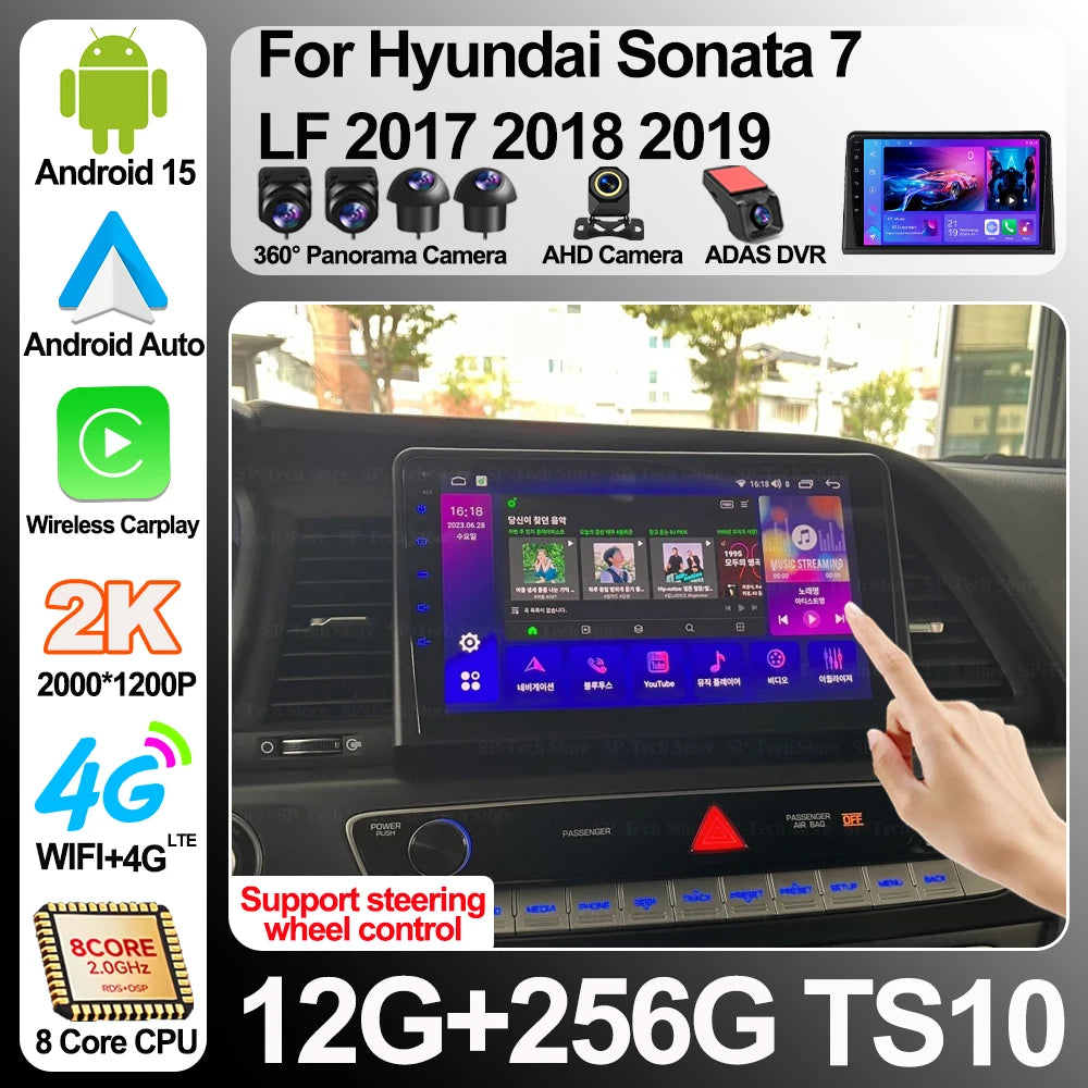 Android 16 For Hyundai Sonata 7 Lf 2017 2018 2019 Car Radio Stereo Head Unit Multimedia Vi | AUTOKITSHOP