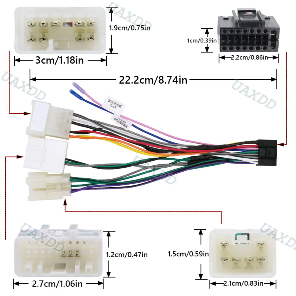 CAR Radio Android Stereo Harness Screens Accessories Cables Frame For TOYOTA 2003-2008 LAN