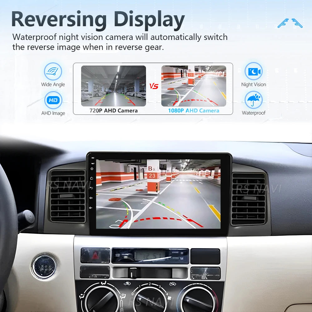 Plug and Play Android 16 For Toyota Corolla E120 2000 - 2004 Carplay Car Radio Multimedia