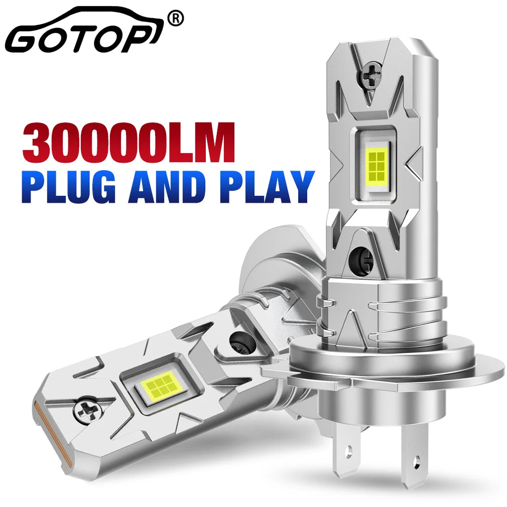 100W Turbo H7 LED CANBUS Lights 20000LM LED Headlight Bulbs CANBUS Lights CSP Wireless Car