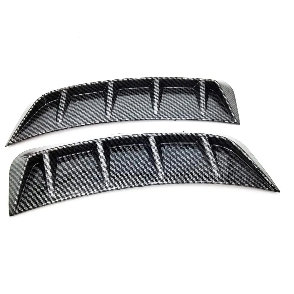 1Pair Car Side Fender Stickers Carbon Fiber Look Arch Wheel Eyebrow Protector