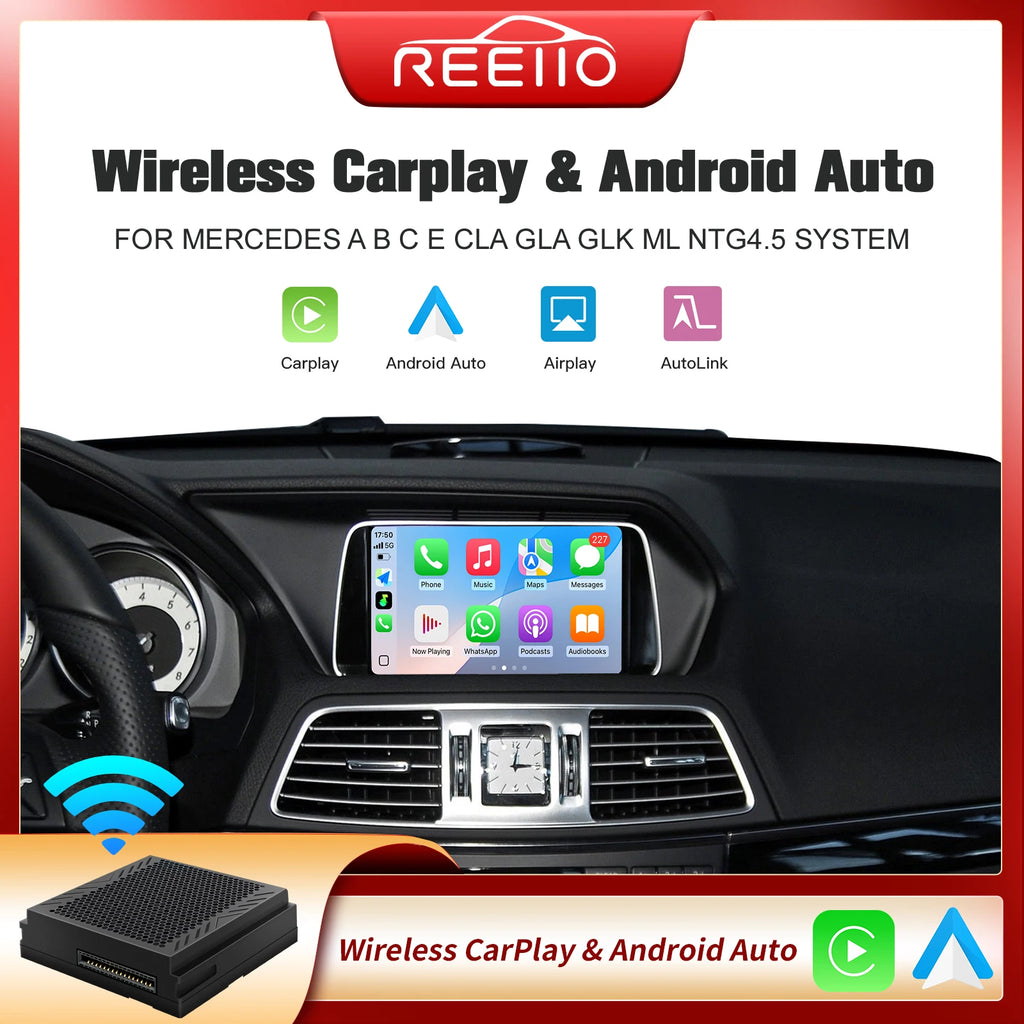 Wireless CarPlay Android Auto for Mercedes Benz A B C E Class GLA CLA GLK SLK CLS W204 W17