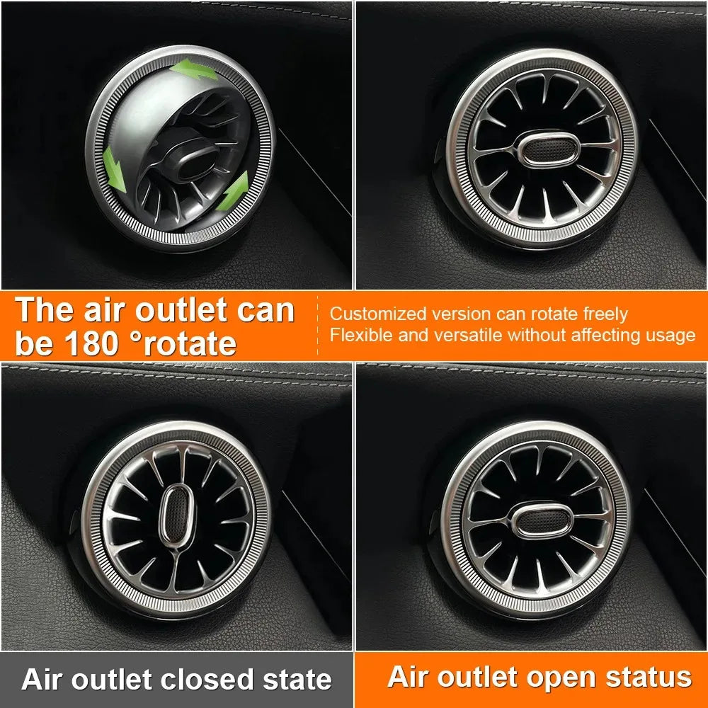 LED Ambient Light Air Vent for Mercedes-Benz W205 X253 APP, compatible colorless, 3-col 64-col, I... | AUTOKITSHOP