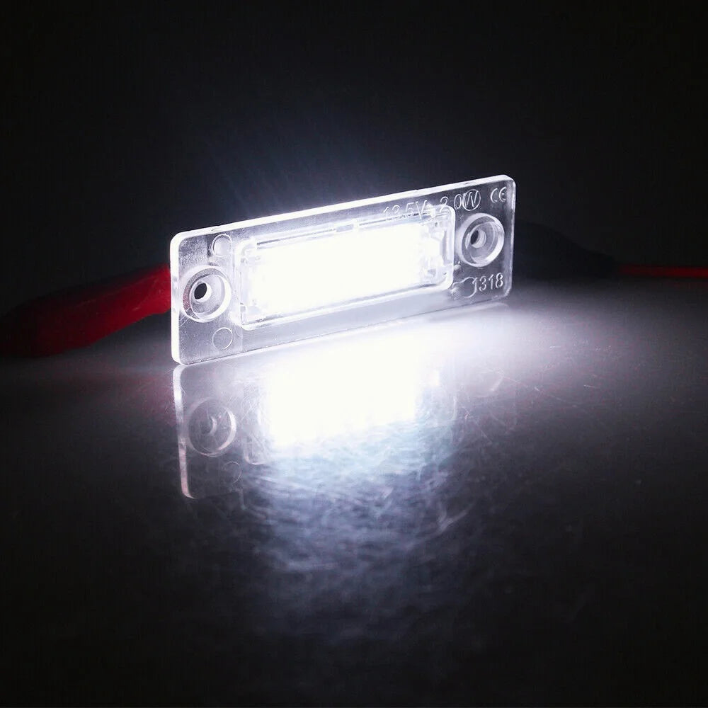 LED License Number Plate Light, 6500K White Auto Number Plate Lamp Fit For VW Caddy Golf P