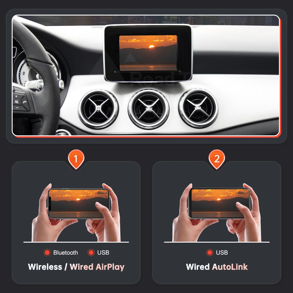 Road Top Wireless CarPlay For Mercedes Benz A B Class W176 W246 CLA GLA 2011-2015, with An | AUTOKITSHOP
