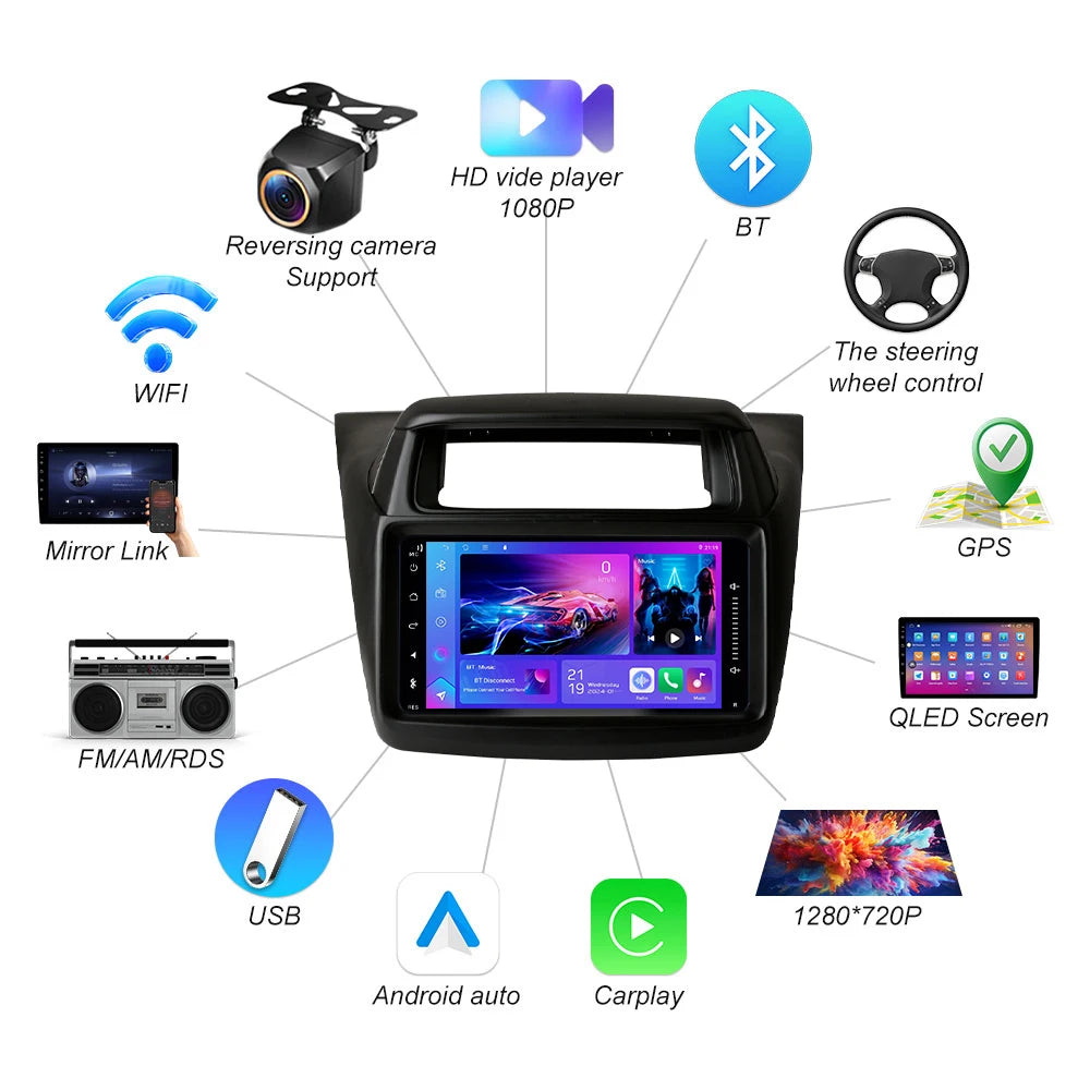 Car Radio Carplay For Mitsubishi Pajero Sport Triton 2014 Navigation Gps Android 16 Stereo | AUTOKITSHOP