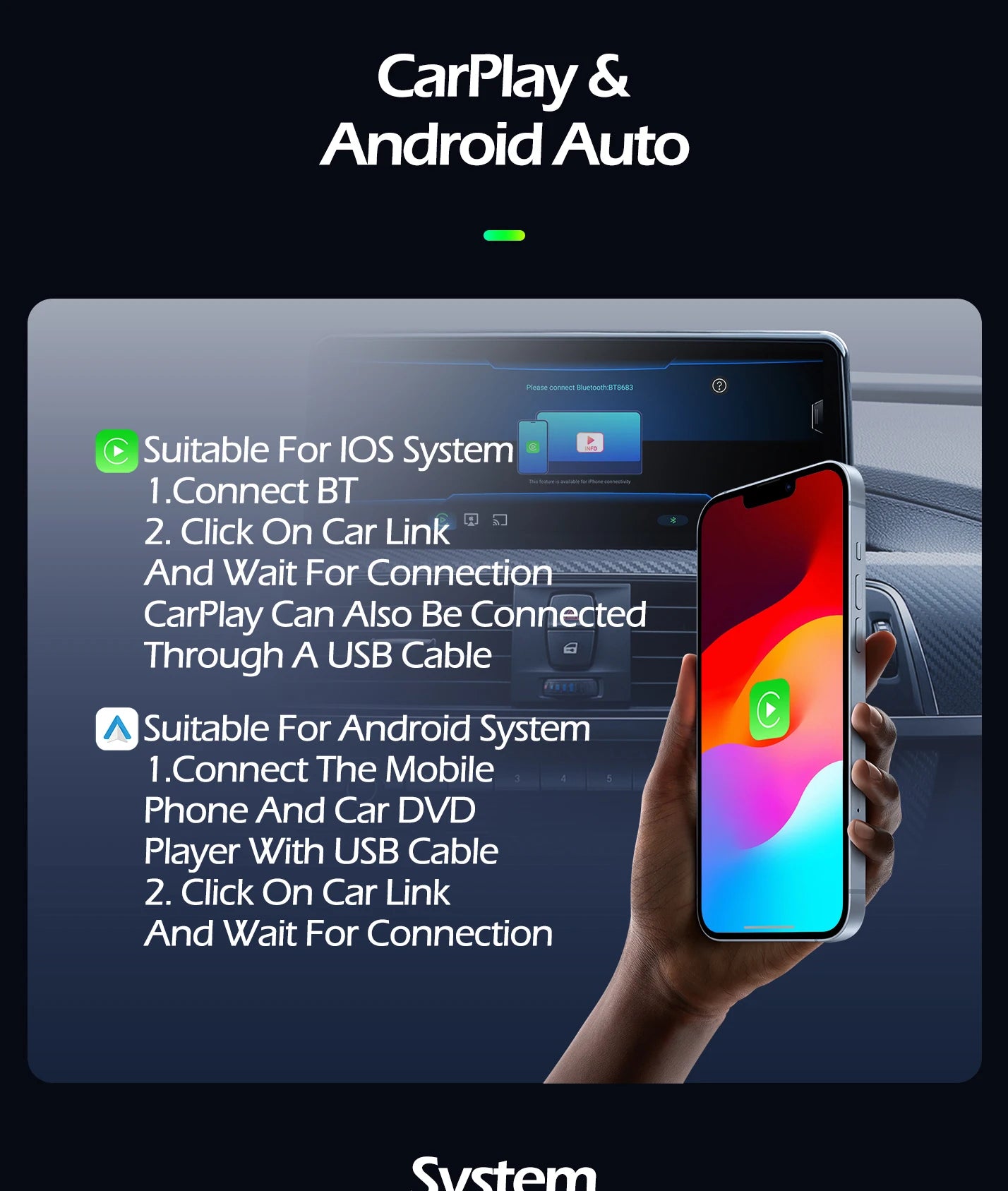 Android 15 Car Multimedia Player For Audi A6 C7 A7 2012~2018 Touch Screen Carplay Music St | AUTOKITSHOP