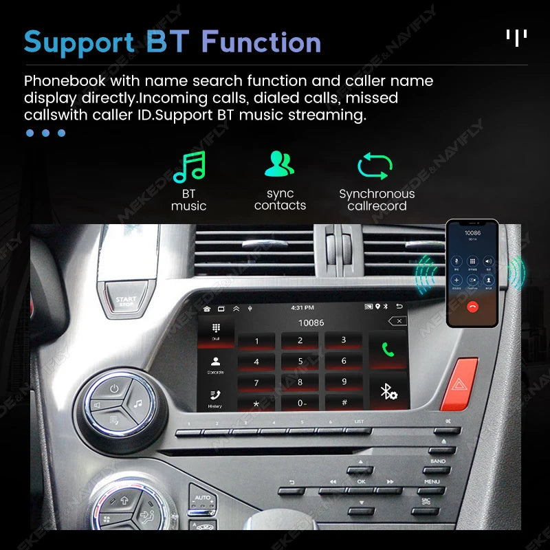 Wireless CarPlay Android Auto Multimedia Display Screen For Citroen DS 5 DS5 2011-2018 7in