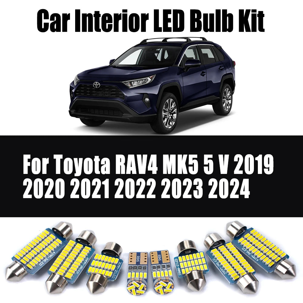 10-Piece LED Interior Light Kit for Toyota RAV4 MK5 5 V - Canbus Error-Free Bulbs | AUTOKITSHOP