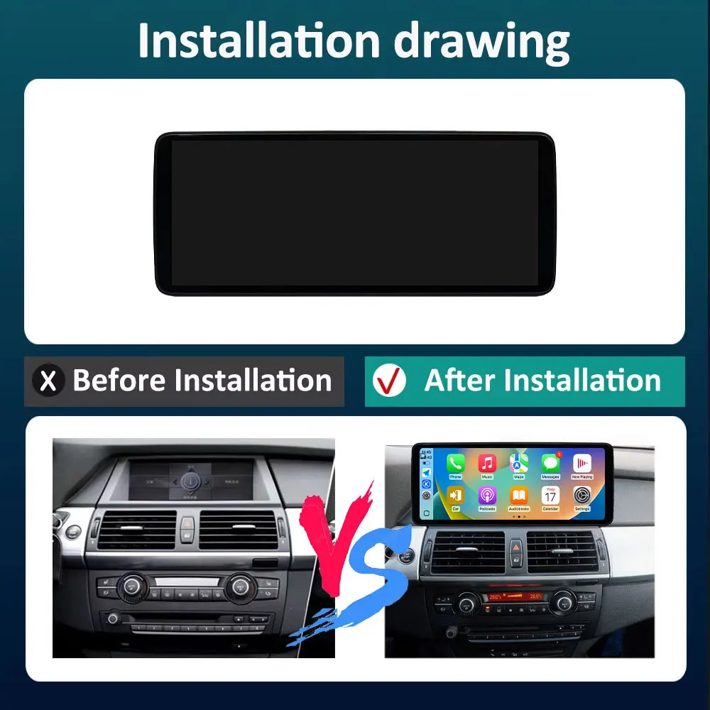 Car Radio Multimedia Player 12.3'' Android 16 for BMW X5 X6 E70 E71 2008 - 2013 ClC/CCC Sy