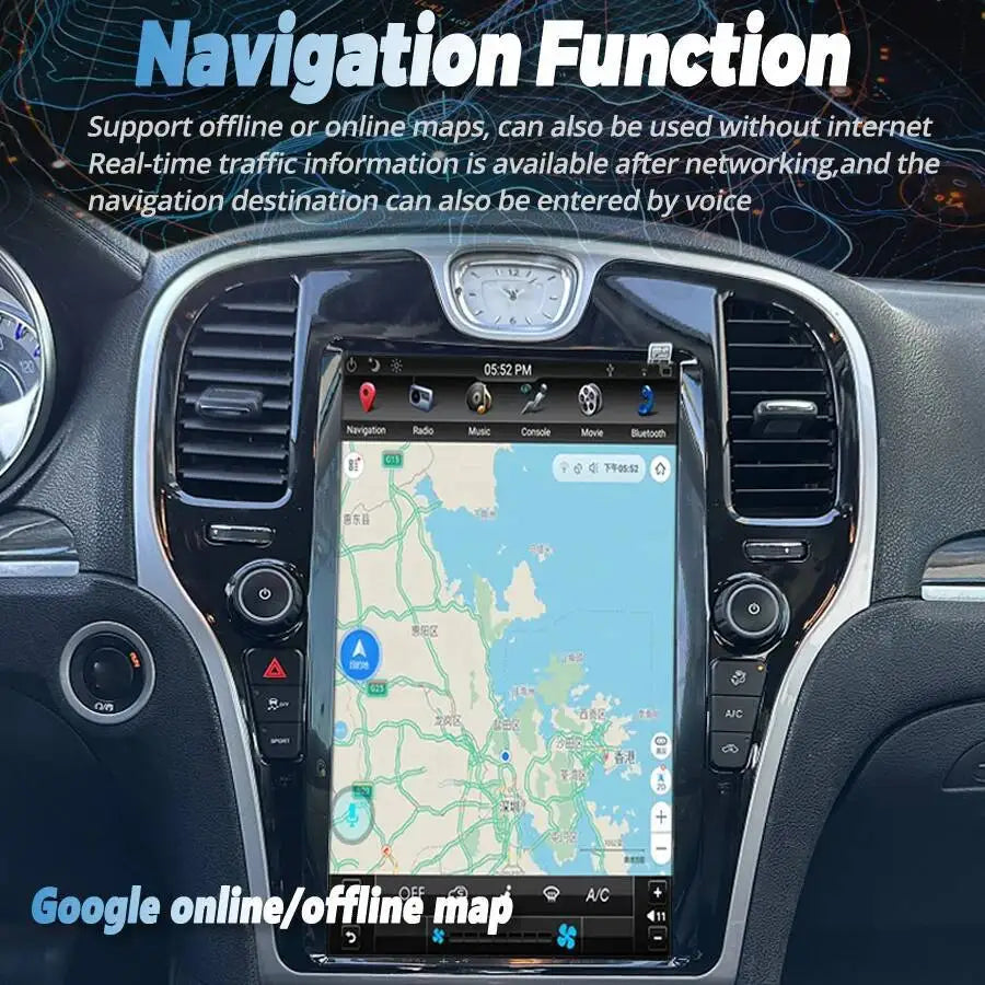 256GB Car Radio For Chrysler 300c 2013-2019 13.6 Inch Android Screen GPS Carplay Car Multi | AUTOKITSHOP