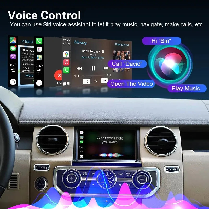 Wireless Carplay Android Auto Box for Range Rover / Land Rover Discovery 4 2009-2012 Denso