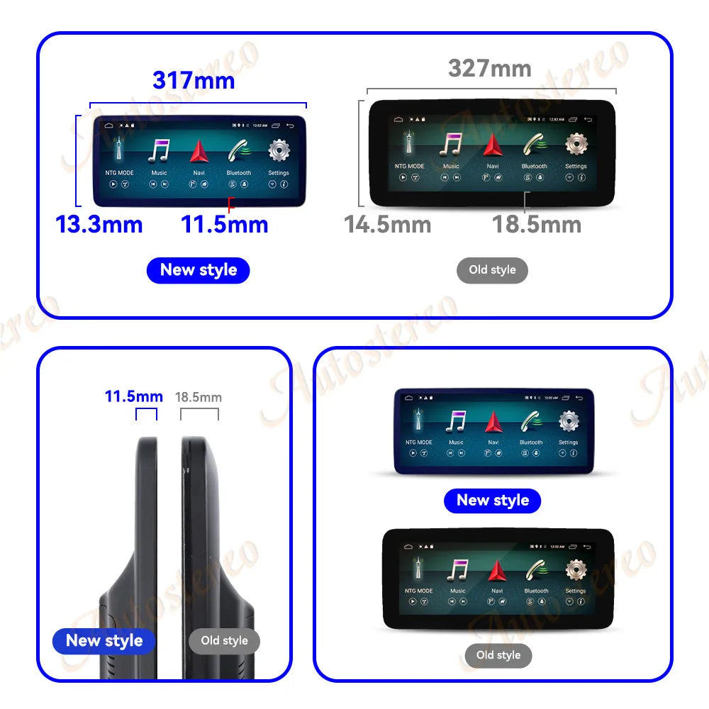 2400*900 Resolution Carplay Android 13 For Mercedes Benz A B CLA GLA Class A45 Car GPS Nav