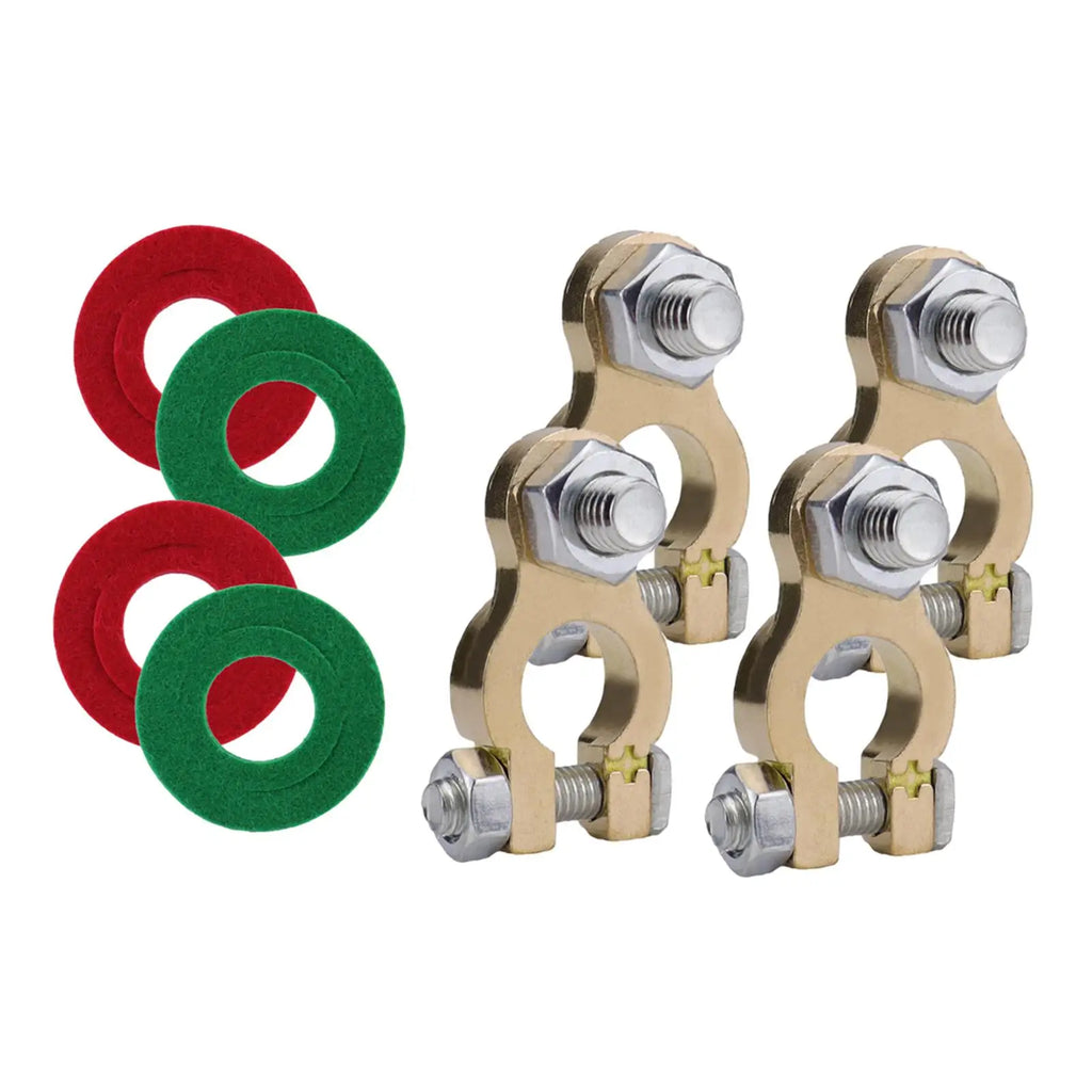 4 Pieces M8 Battery Terminal Connectors for 12V Universal 2inch Long Quick Release Durable Car R - Automotive LED Light