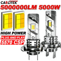 H7 LED Headlight CANBUS CSP Chips 1:1 MINI Size Plug&Play Auto Lamp 3Colors IN 1 3000K 430