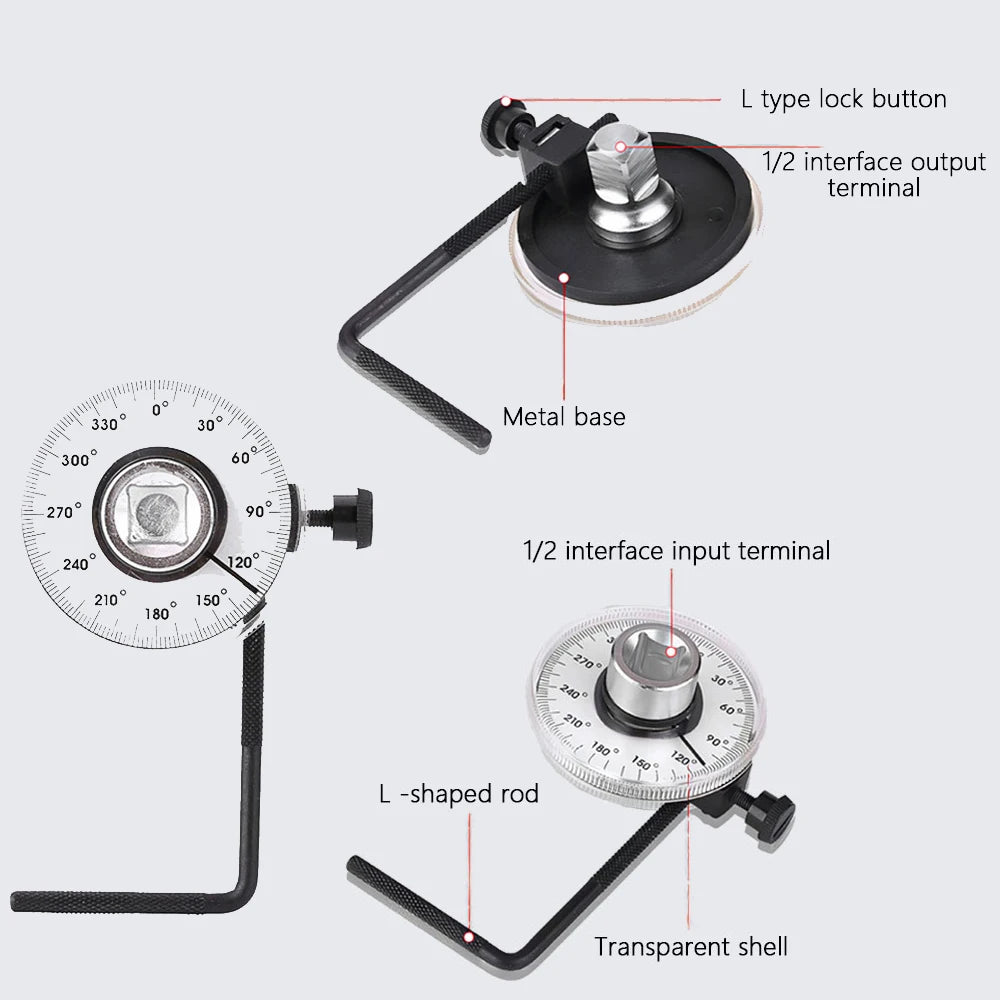 Calibrated Torque Wrench Torquemeter Dial Hand Tool for Auto Service Automotive Garage Equipment - Automotive LED Light
