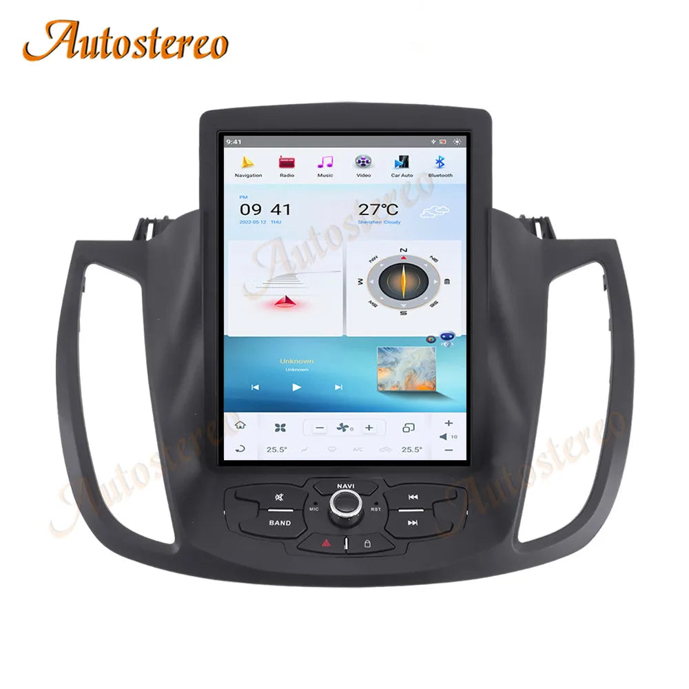 Vertical Screen Android13 Carplay For Ford Kuga 2013-2019 Tesla Style Car GPS Navigation H