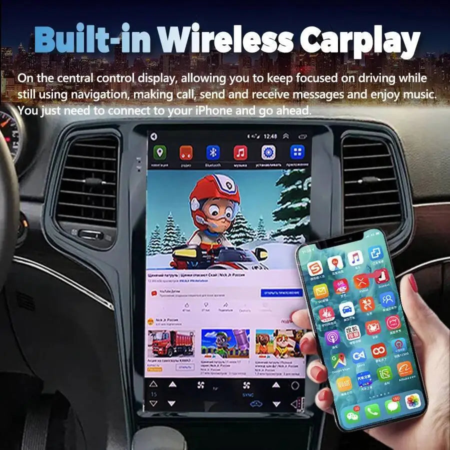 13.6inch Android Touch Vertical Screen For Jeep Grand Cherokee 2010-2013 Car Radio GPS Car | AUTOKITSHOP