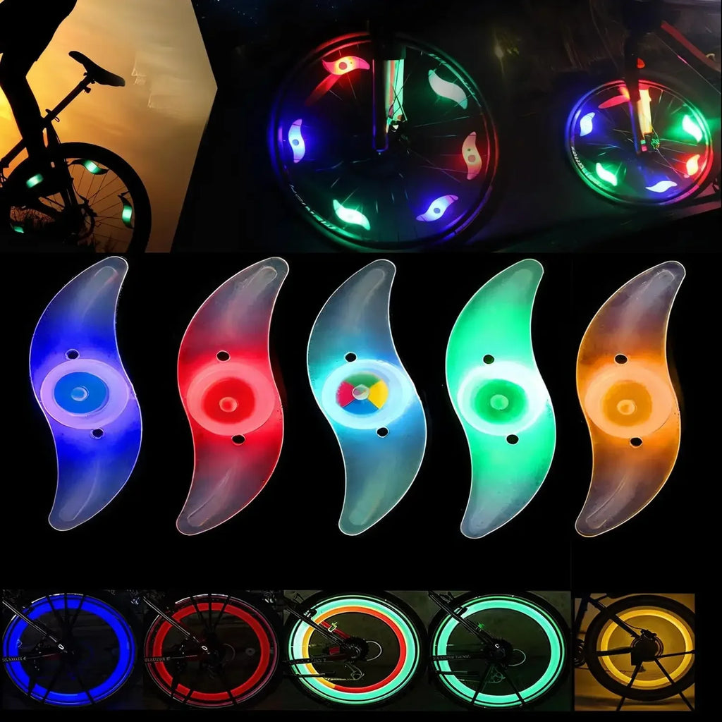 LED Bike Wheel Light 3 Mode Bike Wheel Spoke Light Waterproof Bike Safety Warning Tire Light Eas - Automotive LED Light
