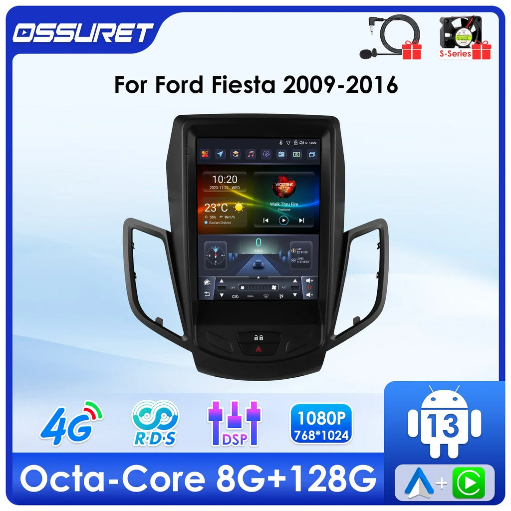 9.7"7862 Android 13 Autoradio For Ford Fiesta 2009-2014 2015 2016 Multimedia player 4G WIF