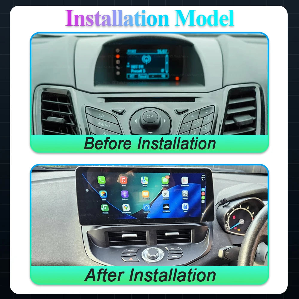 12.3 For Ford Fiesta Mk6 Mk7 2009 2010 2011 2012 2013 2014-2016 Lhd Rhd Android 16 Carplay | AUTOKITSHOP