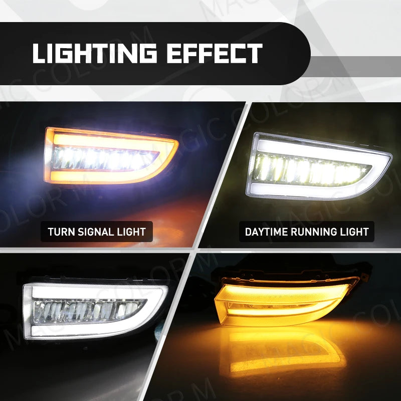 LED DRL Headlight for Mitsubishi Lancer 2004 2005 2006 Daytime Running Light White Yellow  | AUTOKITSHOP