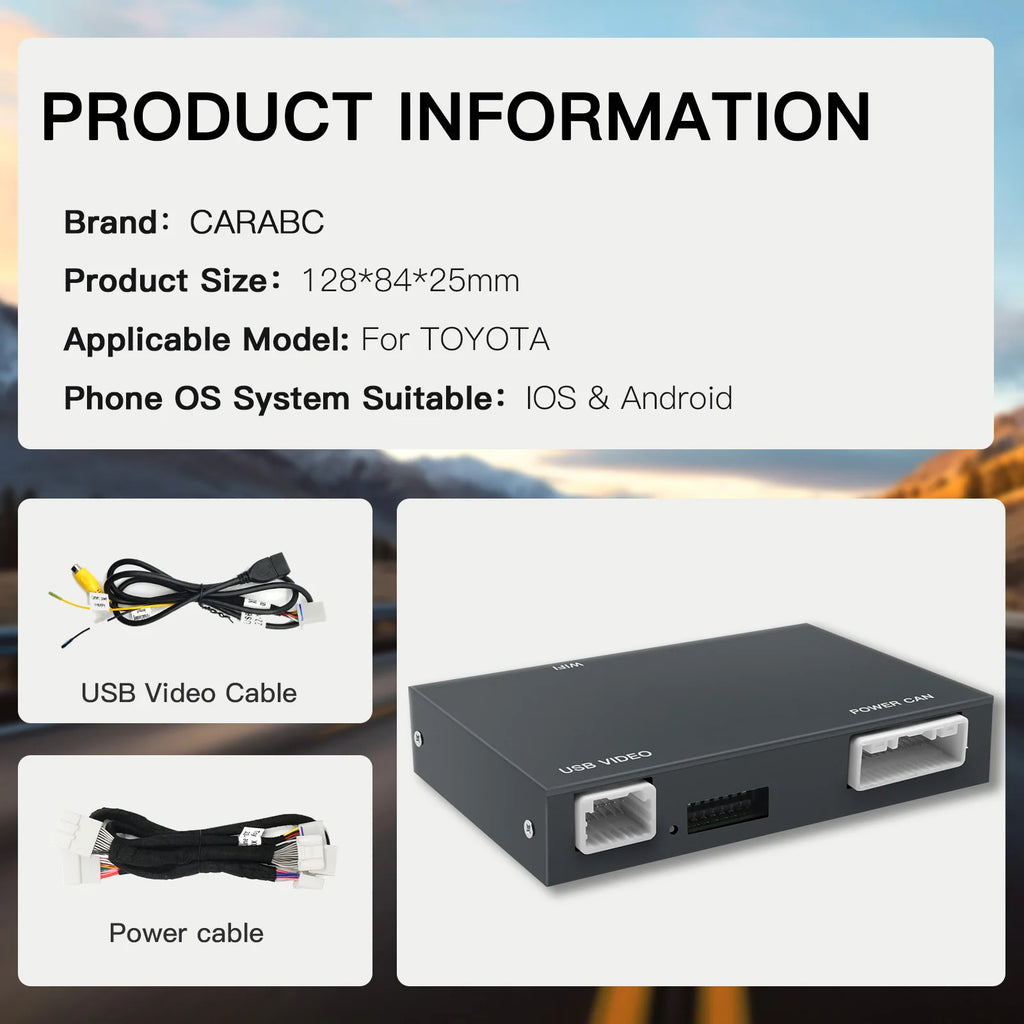 CARABC Wireless Carplay Android Auto module For TOYOTA CHR Corolla Camry Auris prius RAV4  | AUTOKITSHOP