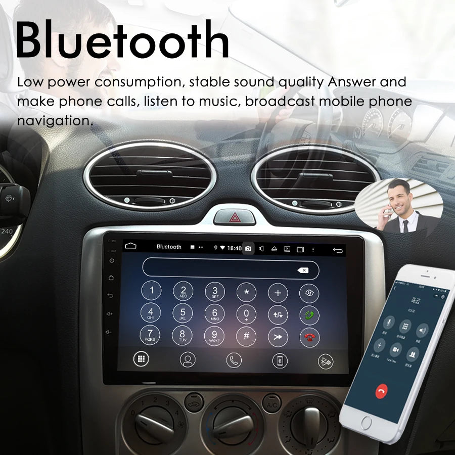 For Ford Focus 2 Mk2 2009 2010 8+128GB AI Voice CarPlay Car Radio GPS Navigation Android 1 | AUTOKITSHOP